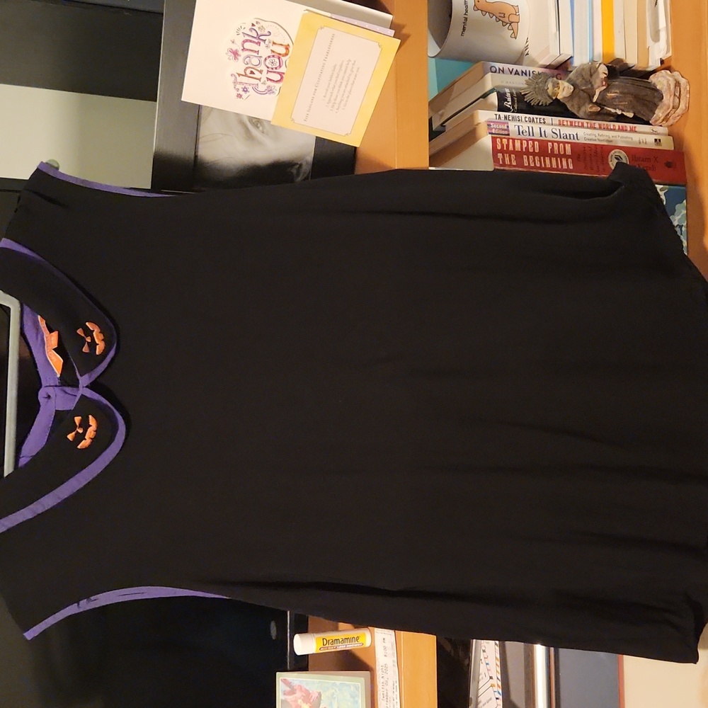 Modcloth Black and Purple Peter Pan Collar Dress